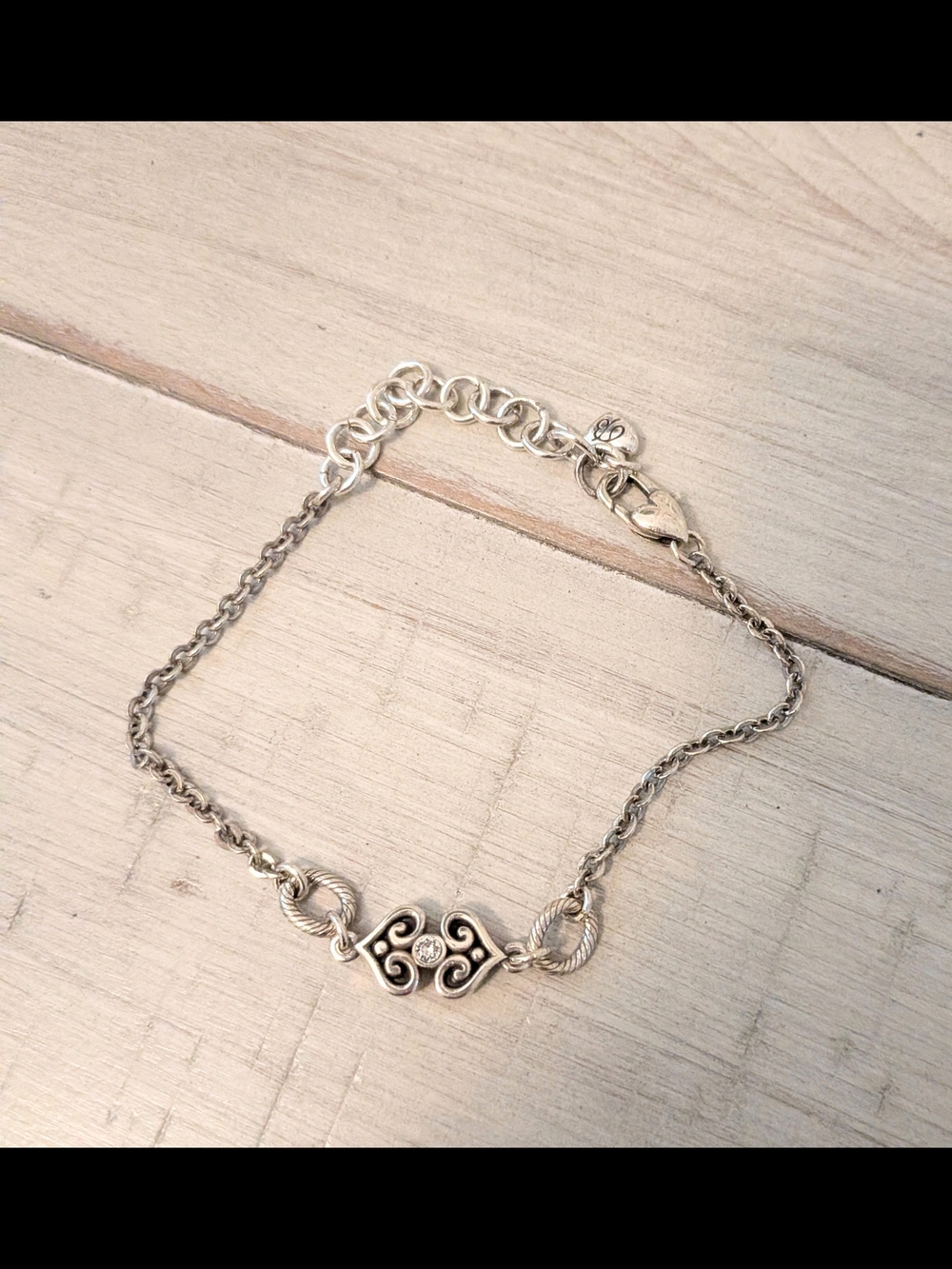 Brighton Alcazar double heart crystal bracelet